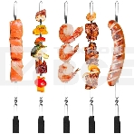 Шашлычница электрическая Kitfort KT-1405 1000Вт серебристый, фото6