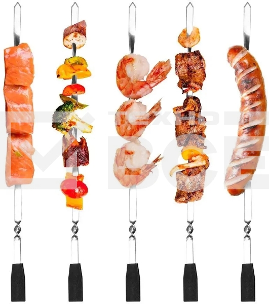 Шашлычница электрическая Kitfort KT-1405 1000Вт серебристый