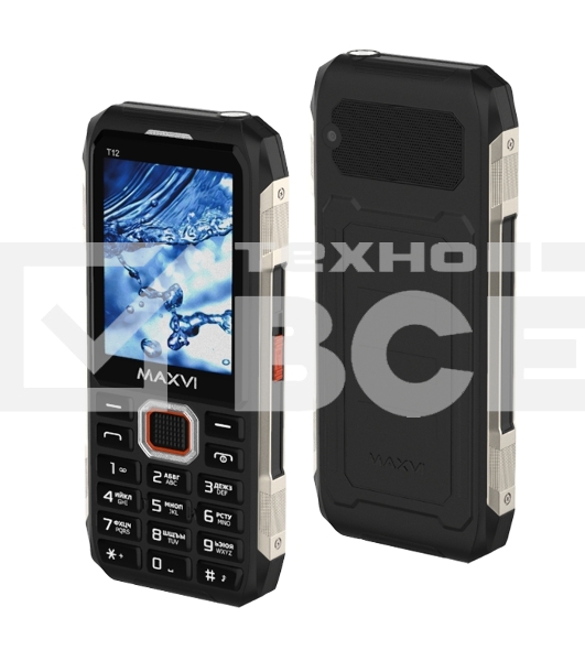 Мобильный телефон Maxvi T12 черный