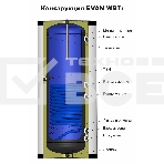 Водонагреватель ЭВАН WBT-HT-200 косвенного нагрева с одним змеевиком, фото2