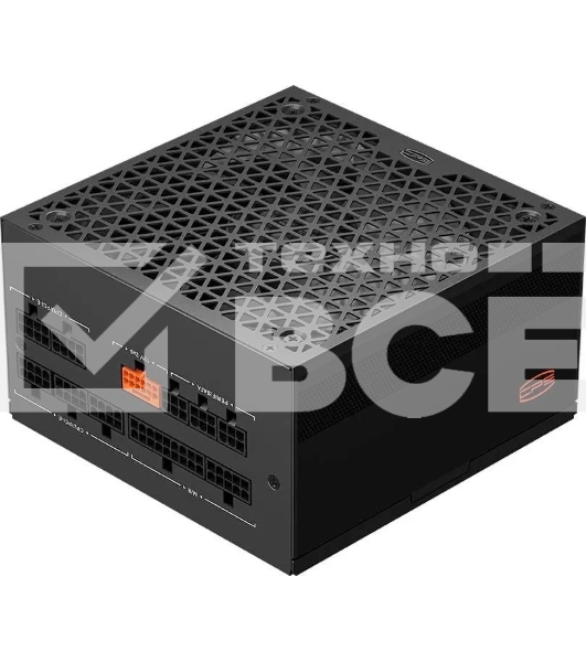 Блок питания  PCCooler P5-YN1000-G1F, 1000Вт, 80 PLUS Gold, 135мм, модульный, черный