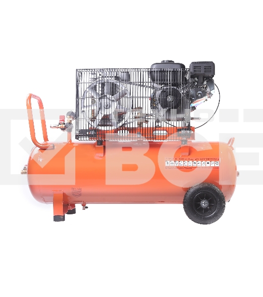 Компрессор Patriot бензиновый KGA 450 L100 - 450 л/мин, 10 бар, 100 л, 7 лс, быстросъем и «елочка» с вентилем