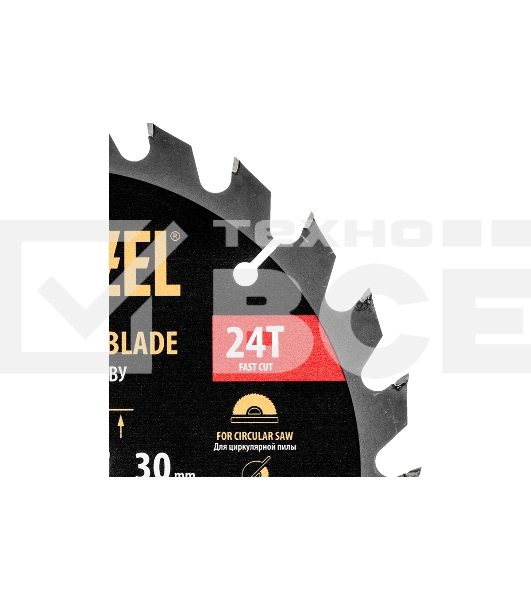Пильный диск по дереву Denzel ф190 х 30 мм, 24 зубьев 733397
