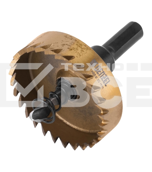 Коронка по металлу Denzel HSS, 50 мм, нитридтитановое покрытие