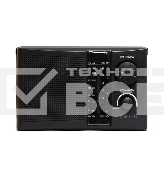 Радиоприемник ЭФИР 12 FM 64-108МГц, бат. 2*R20, 220V