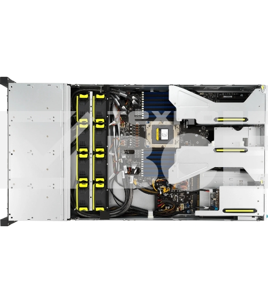 Серверная платформа ASUS RS521A-E12-RS24U, 2U, 1 x SP5 LGA 6096 360W, 24 x DDR5 6400/4800*, 24x 3.5'' NVMe hsb + 2x 2.5'' SATA, 2x M.2 22110, up to 1 PCIe Gen5 x8 LP + 1 OCP3.0, 2 x 1GbE RJ-45 LAN Intel i350-AM2, 1+1 2000W