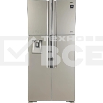 Холодильник Hitachi R-W660PUC7X GC шампань стекло двухкамерный 396/144л морозилка сверху, No Frost, Side by Side, фото 1