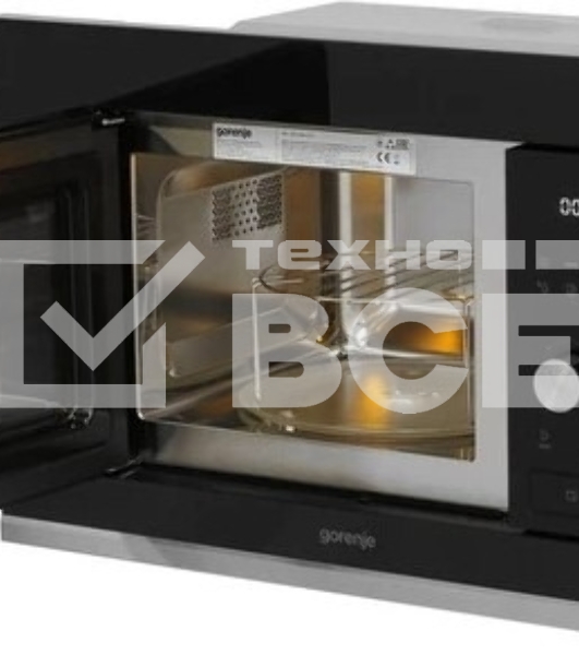 Встраиваемая микроволновая печь GORENJE BMX201AG1BG Электронное управление, черный, объем: 20 л