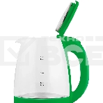 Чайник электрический Blackton Bt KT1800G Green. Мощность: 1500 Вт / Максимальный объем: 1.8 л / Материал корпуса: Стекло / Длина электрошнура: Около 0.8 м / Внутренняя подсветка: Да, синяя