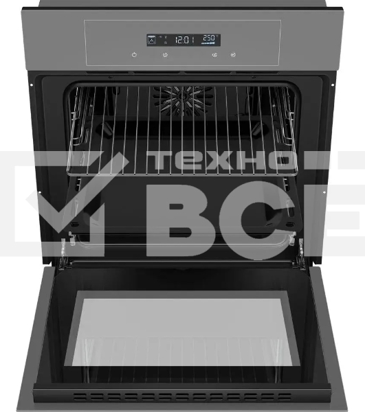 Встраиваемый духовой шкаф электрический Maunfeld AEOD6063G2 серый