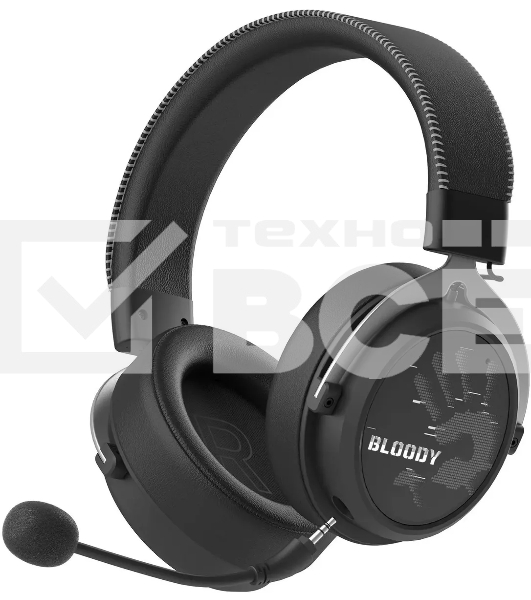 Наушники с микрофоном A4Tech Bloody MR590 Sports черный 1.5м мониторные BT/Radio/3.5mm оголовье (MR590 + WIRED/SPORT BLACK)