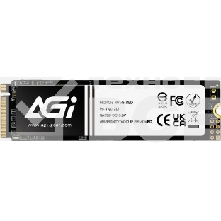 Накопитель SSD AGI AI198, 256Gb, PCIe 3.0 x4, M.2 2280, NVMe, R/W 1950/1200