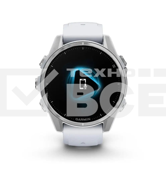 Смарт-часы Garmin Fenix 8 AMOLED серебристый, белый 43мм