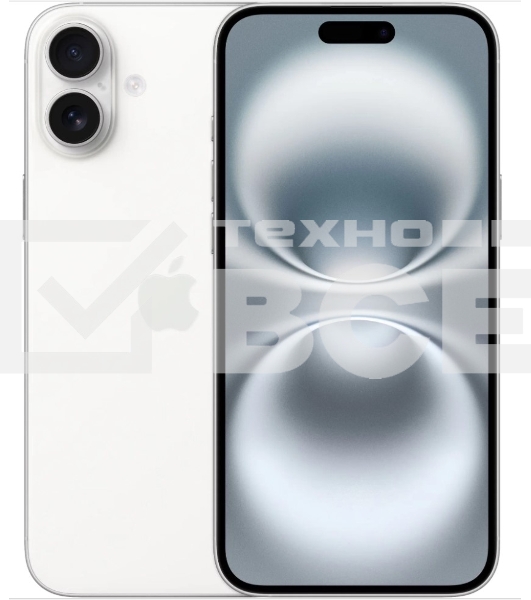 Смартфон Apple iPhone 16, 8/256Gb, белый
