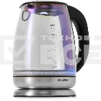 Чайник электрический Hyundai HYK-G8800 1.7л. 2200Вт черный/серебристый корпус: стекло, фото2