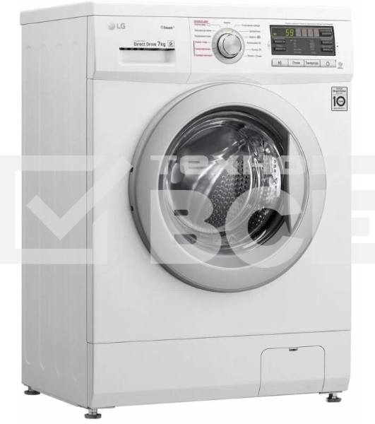 Стиральная машина LG F1296HDS1 белый, загрузка фронтальная 7 кг, 1200 об/мин., класс: А