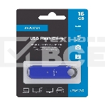 Флеш диск Maxvi P2 16GB USB 2.0 blue, монолит с колпачком, ABS пластик, фото3