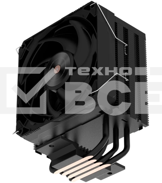 Кулер для процессора ALSEYE Q120S Plus AS.01.11.0005 черный 120мм алюминий+медь 3000rpm 45db 4-pin 200W 161мм