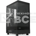 Компьютерный корпус без блока питания HSPD F510, Panoramic Mid Tower, черный, TG, 0.5 SPCC, no fans ATX, mATX, mITX 180/280/160мм 1x2.5', 1x3.5', 7xPCI 1xUSB-A 3.0, 1xUSB-A 1.0 356x218x467мм, фото 1