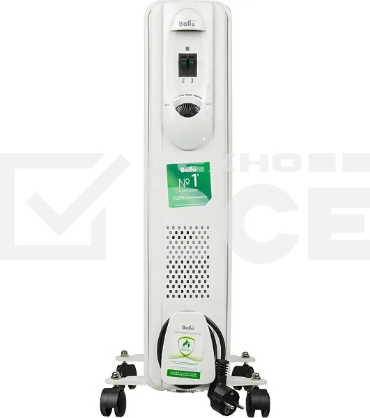 Обогреватель масляный Ballu Comfort BOH/CM-11WDN (11 секций) белый, 2200 Вт, 27 м2, термостат