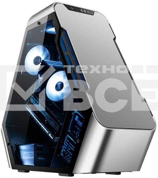 Компьютерный корпус JONSBO TR03-G Silver без БП, боковая панель из закаленного стекла, mini-ITX, micro-ATX, ATX, серебристый