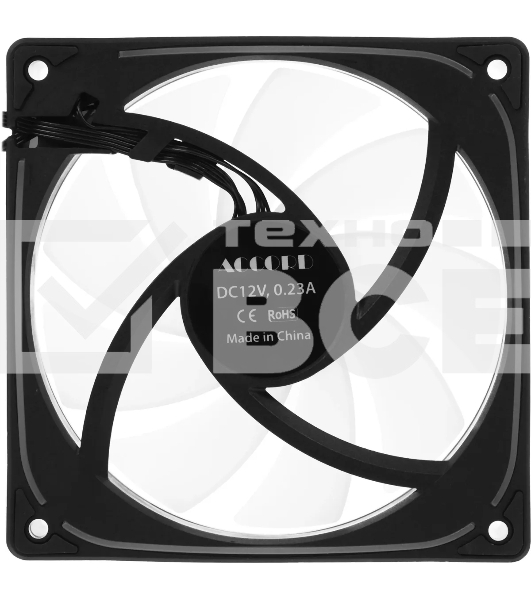 Вентилятор для корпуса Accord ACC-YH12 ARGb 120х120x25 черный 4-pin 27дБ (ACC-YH12 ARGb BLACK) brown box