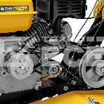 Мотоблок Denzel DPT-270SB, 7 л.с., ремен.сцеп, фрез 3х4, ШОМ, без колес, передачи 2В/1Н, фото4