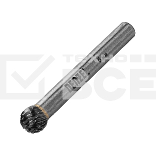 Борфреза по металлу Denzel твердосплавная, шарообразная, тип-D, 8 мм