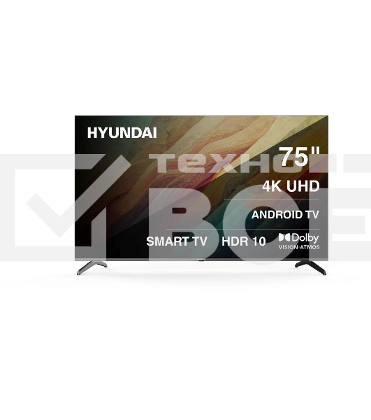 Телевизор Hyundai 75' H-LED75BU7009 черный LED UHD 60Hz Smart TV