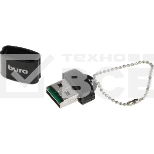 Кард-ридер Buro BU-CR-200/черный/micro-SD/USB 2.0/пластик