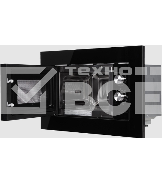 Микроволновая печь встраиваемая Graude MWG 38.0 S чёрный, 20 л, 700 Вт, переключатели - поворотный механизм