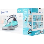 Утюг Vitek VT-1266 В Мощность 2400 Вт. Паровой удар: 140 г/мин. Вертикальное отпаривание. Функция разбрызгивания. Материал подошвы: Ceramic Ultra Care – уникальное керамическое покрытие для максимальной защиты ткани. Объeм резервуара для воды 300мл. Защит, фото8