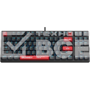 Клавиатура A4Tech Bloody AT87 проводная USB черный/красный