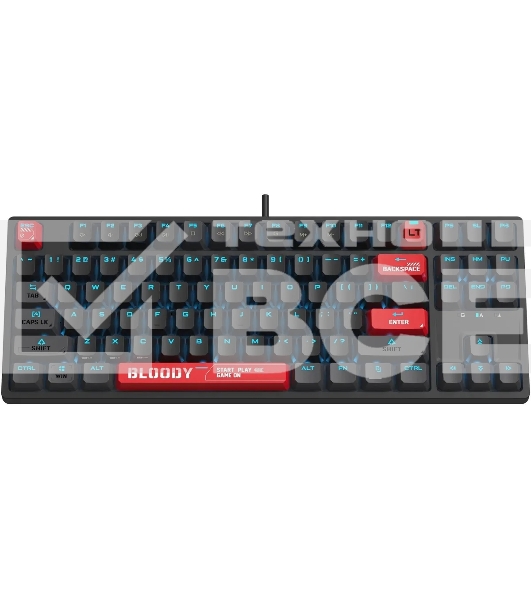 Клавиатура A4Tech Bloody AT87 проводная USB черный/красный