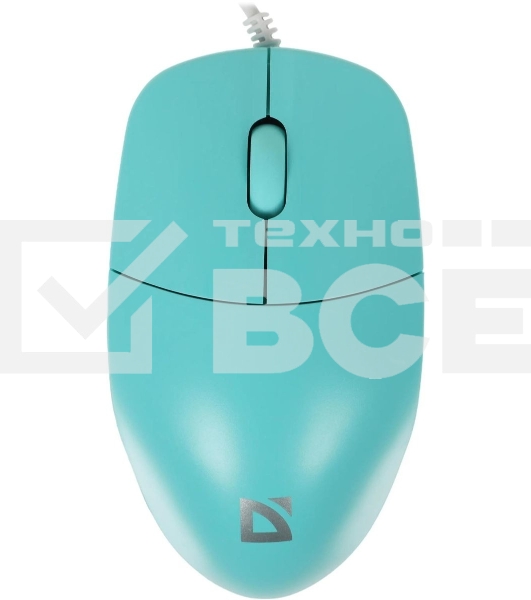 Мышь проводная Defender Azora MB-241 голубой, 1200 dpi, USB, кнопки - 3