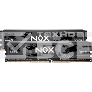 Оперативная память Apacer Nox, DDR5, 32Gb (2x16Gb), 5200MHz, CL40, DIMM, радиатор, серый/черный