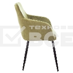 Кресло компьютерное Бюрократ CH-380F фисташковый Italia 12 на ножках металл черный, фото13