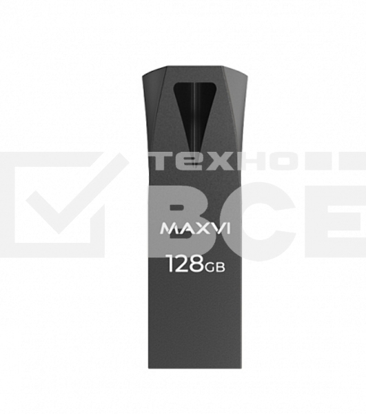 Флешка USB Maxvi MK2 Dark grey (FD128GbUSB30C10MK2), 128Gb, USB 3.0, R/W 30/10, серый