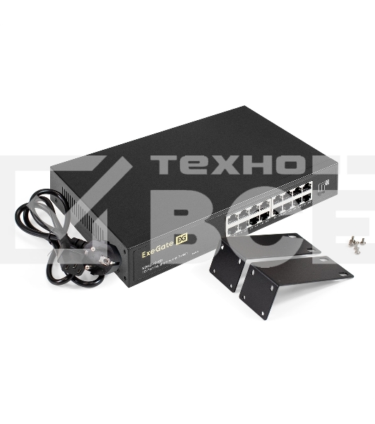 Коммутатор неуправляемый ExeGate EDGS-1016D (16-портовый гигабитный UTP 10/100/1000 Base-T, металлический корпус, с возможностью установки в стойку, с функцией энергосбережения (EEE))
