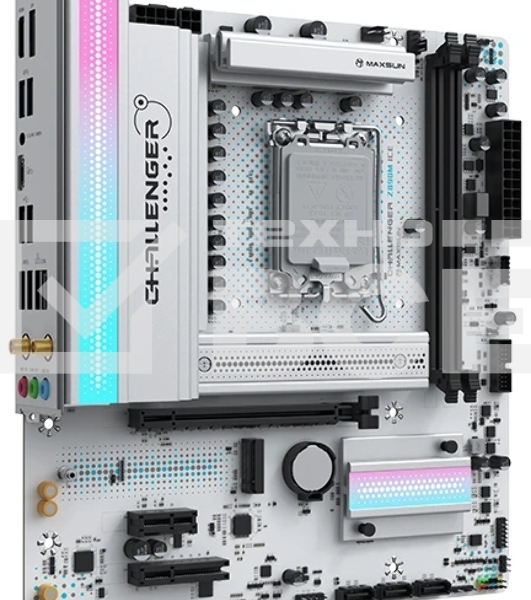 Материнская плата Maxsun MS-Challenger Z890M WIFI, LGA1851, Intel Z890, 2xDDR5, 3xSATA, 2xM.2, 1xPCIe 5.0 x16, 1xPCIe 4.0 x4, 1xPCIe 4.0 x1, 1xDP, 1xHDMI, 1x2.5Gb LAN, Wi-Fi 6, Bluetooth 5.2, 1xUSB-C 10Gbps, 4xUSB-A 5Gbps, 2xUSB-A 2.0, 3x3.5 мм, mATX