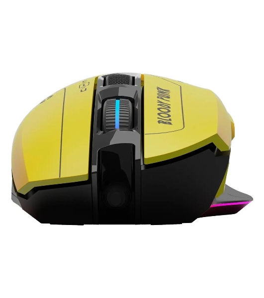 Мышь проводная A4Tech Bloody W70 Max желтый/черный, 10000 dpi, USB, кнопки - 9