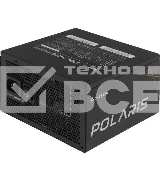 Блок питания Chieftec Polaris PPS-750FC, 750Вт, 80 PLUS Gold, 120мм, модульный, черный
