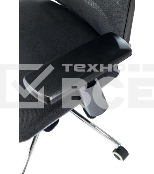 Кресло эргономичное Бюрократ MC-612N-H черный TW SQU BL сетка/ткань с подголов. крестов. металл хром