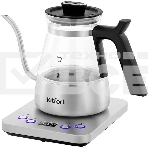 Чайник электрический Kitfort КТ-8707 0.8л. 1300Вт нержавеющая сталь/черный корпус: Металл/стекло/пластик, фото 1