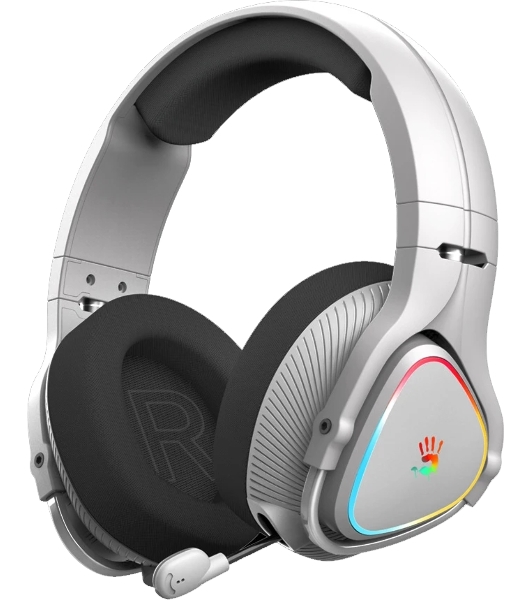 Гарнитура проводная с микрофоном A4Tech Bloody MR710 серый BT оголовье (MR710 GREY)