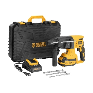 Перфоратор Denzel RHH-BL-20-28, SDS-plus, 20 В, 3 Дж, от аккумулятора