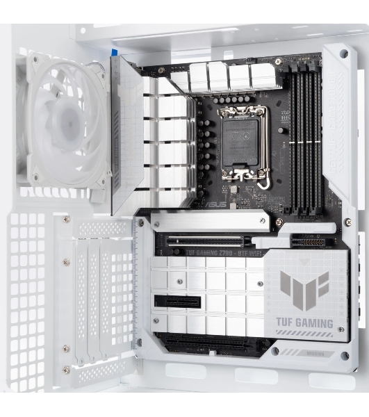 Корпус InWin F5 CS19 White, Full-Tower, белый, закалённое стекло, ARGB подсветка, 3 x 140 мм (2 спереди, 1 сзади)
