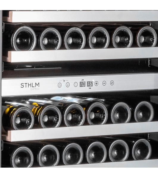 Винный шкаф Temptech ST180DRB-24 черный, 418 л, 2 отсека, 159 бут., класс G