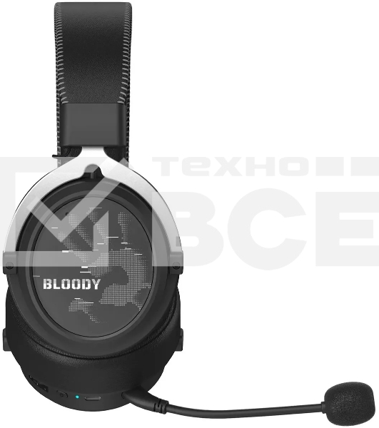 Наушники с микрофоном A4Tech Bloody MR590 Sports черный 1.5м мониторные BT/Radio/3.5mm оголовье (MR590 + WIRED/SPORT BLACK)
