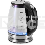 Чайник электрический Hyundai HYK-G8800 1.7л. 2200Вт черный/серебристый корпус: стекло, фото3